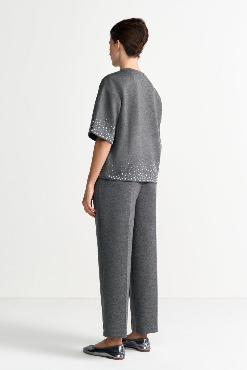 Graue Bundfaltenhose-Rich & Royal