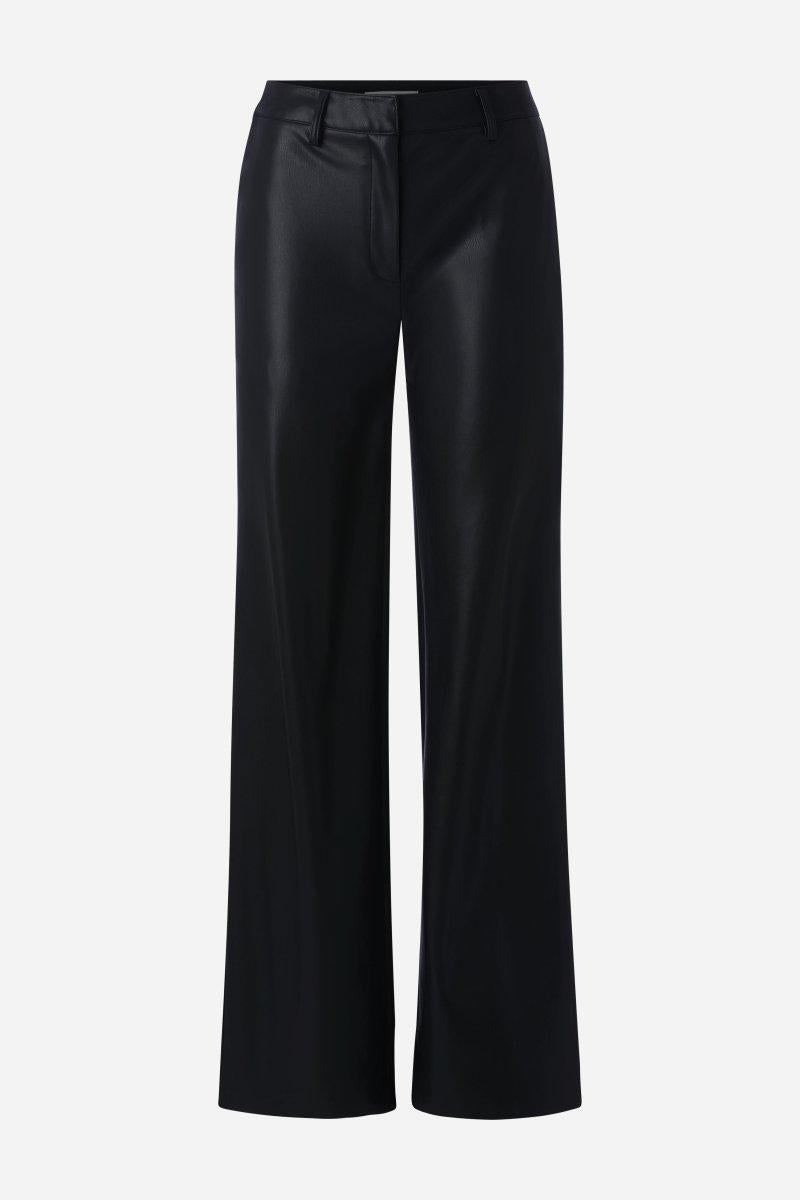 Schwarze Kunstlederhose-Rich & Royal