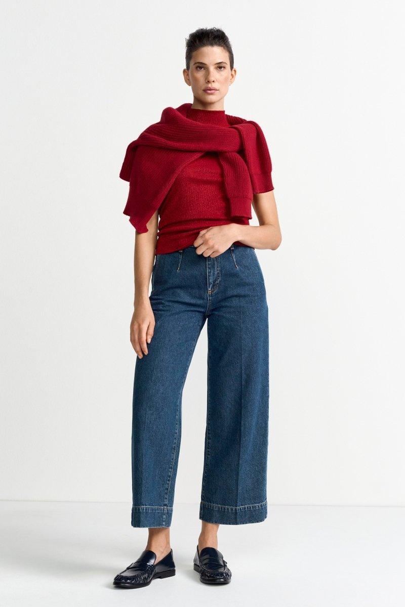 Rib-Top mit Glitzereffekt-Rich & Royal