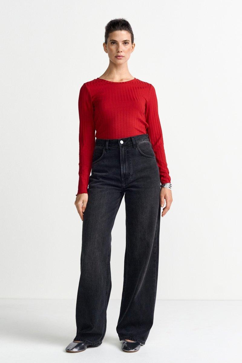 Geripptes Longsleeve-Rich & Royal