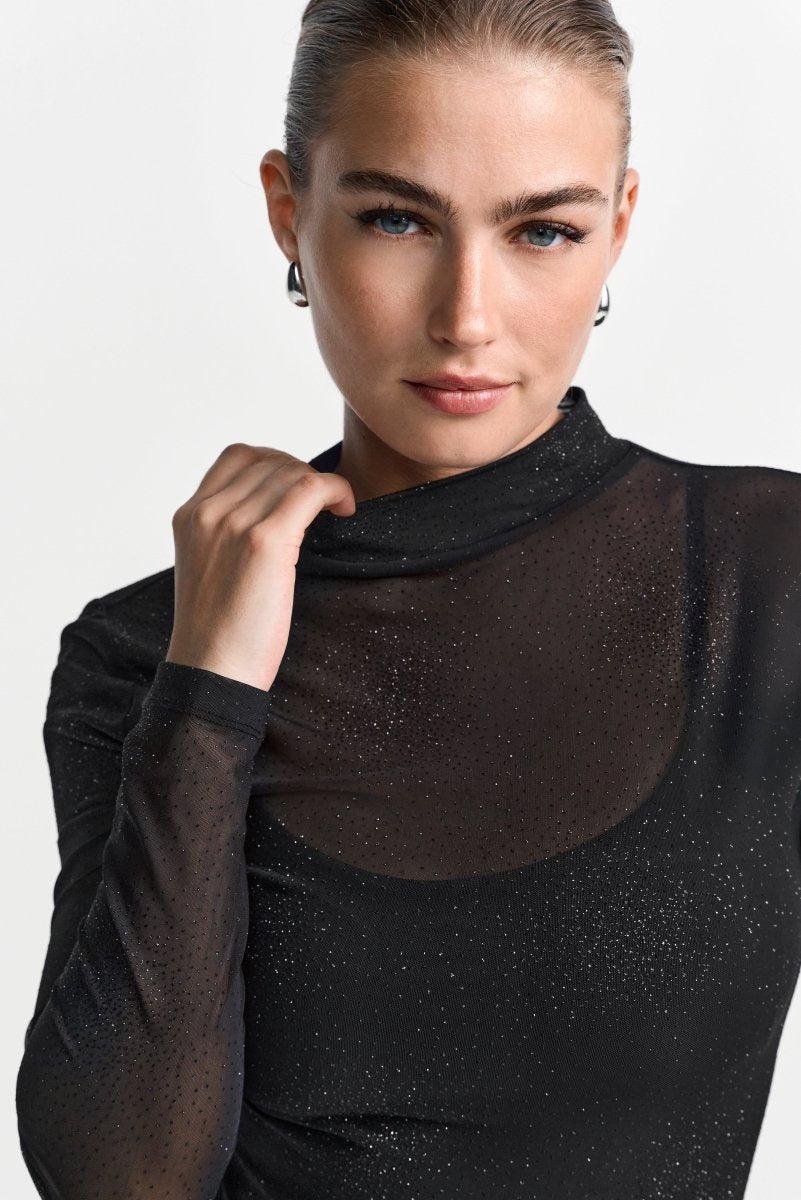 Longsleeve mit Stehkragen-Rich & Royal