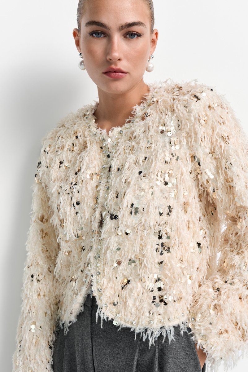 Jacke mit Pailletten-Rich & Royal