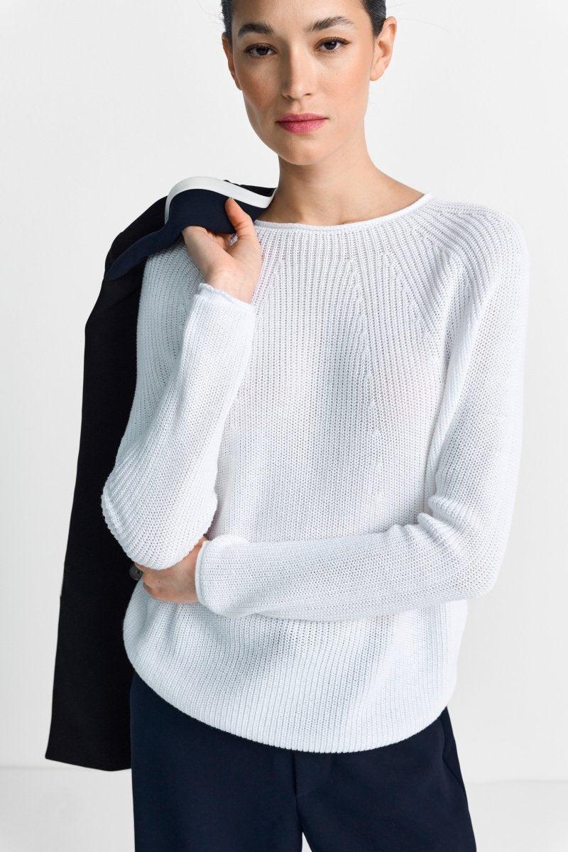 Rippstrickpullover mit Crewneck-Rich & Royal