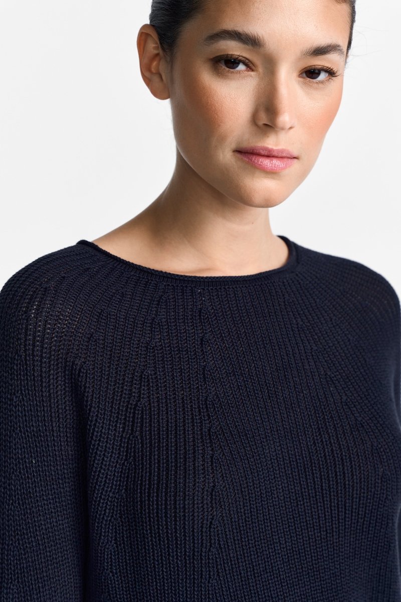 Rippstrickpullover mit Crewneck-Rich & Royal