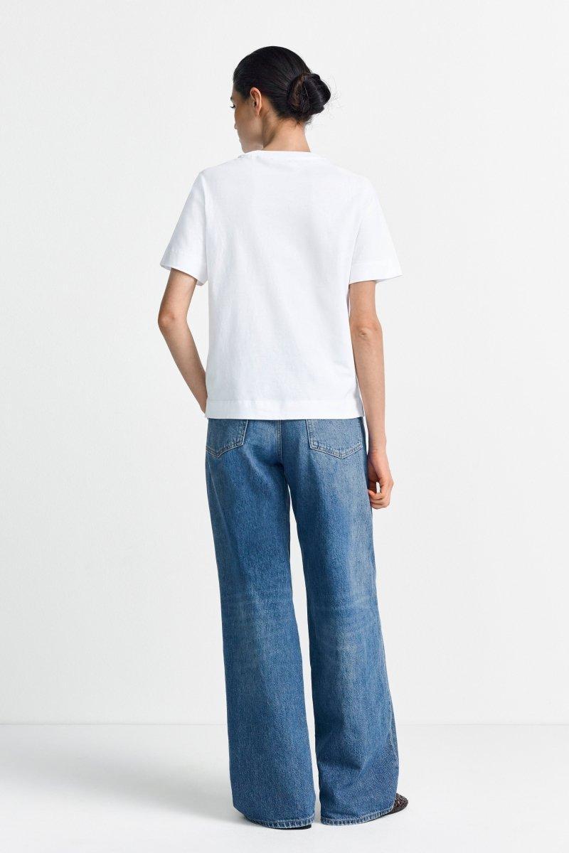 Weißes T-Shirt mit Fashion-Print-Rich & Royal