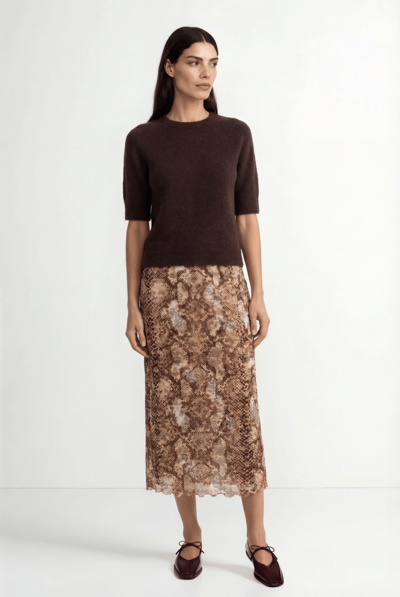 Kurzärmeliger Feinstrickpullover-Rich & Royal