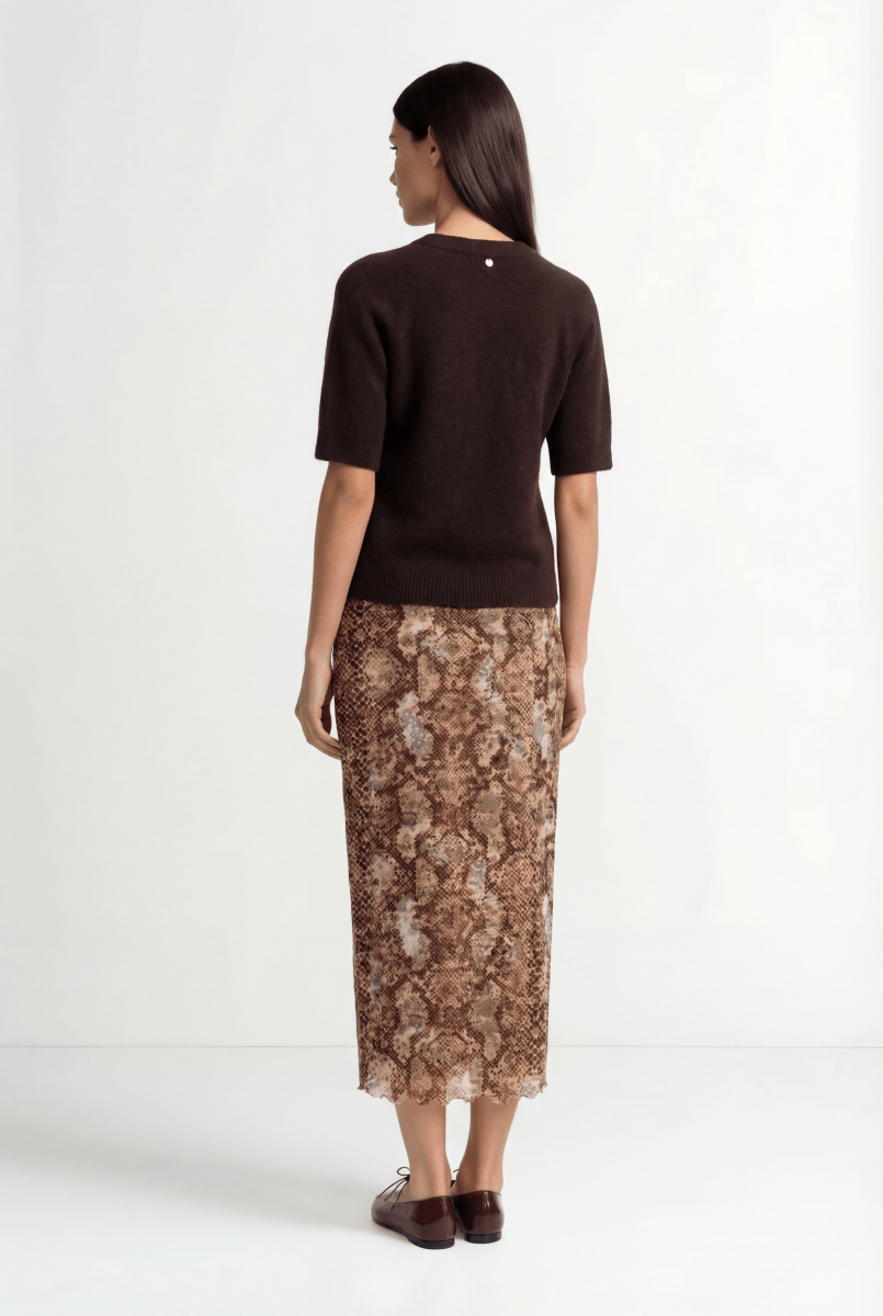 Kurzärmeliger Feinstrickpullover-Rich & Royal