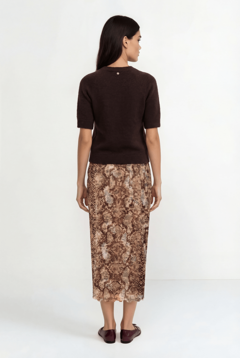 Mesh-Rock mit Animal-Print-Rich & Royal