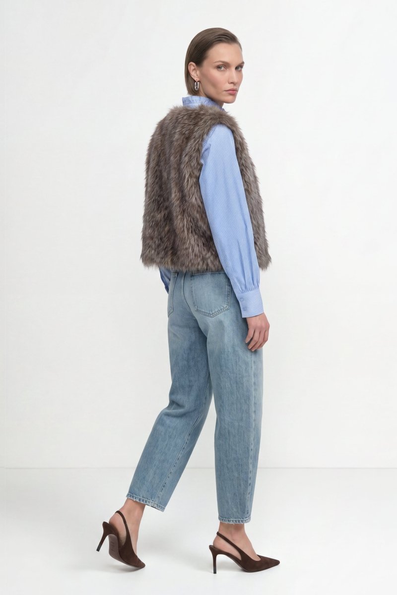 Faux-Fur-Weste-Rich & Royal