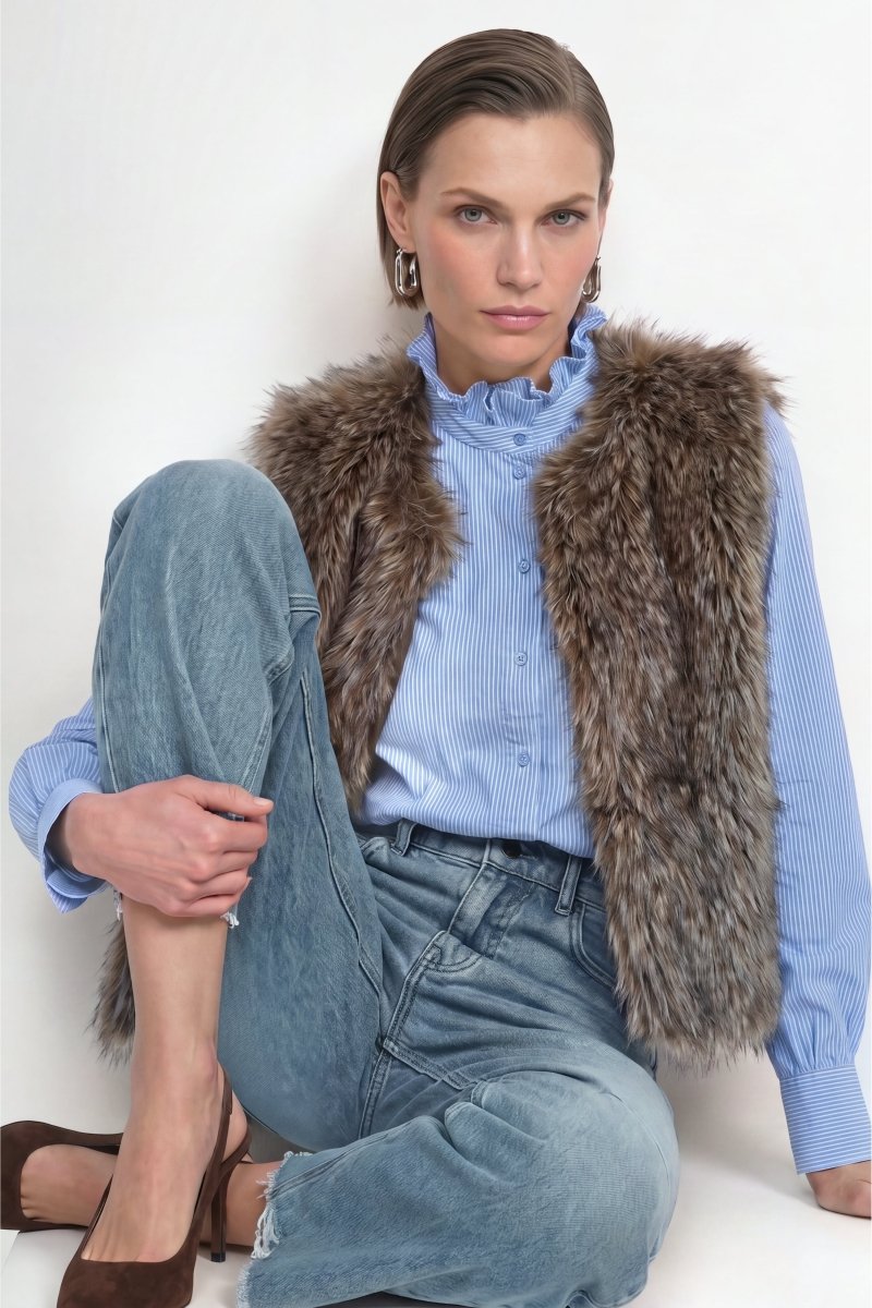 Faux-Fur-Weste-Rich & Royal