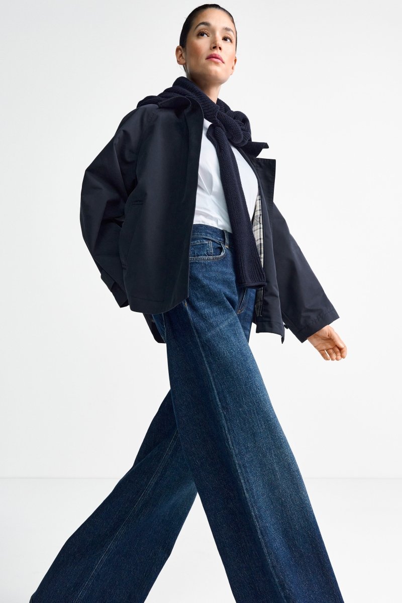 Trenchjacke mit Cordkragen-Rich & Royal