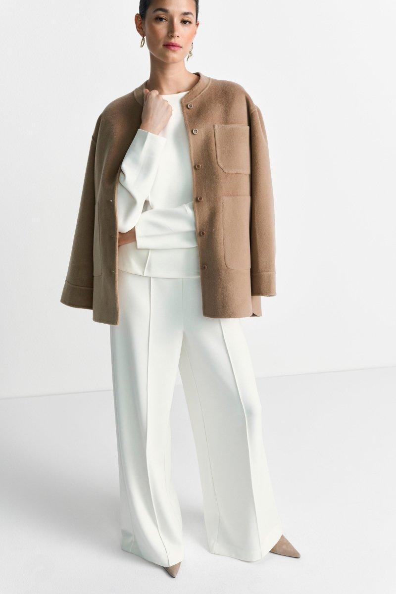 Cremefarbene Hose mit weitem Bein-Rich & Royal