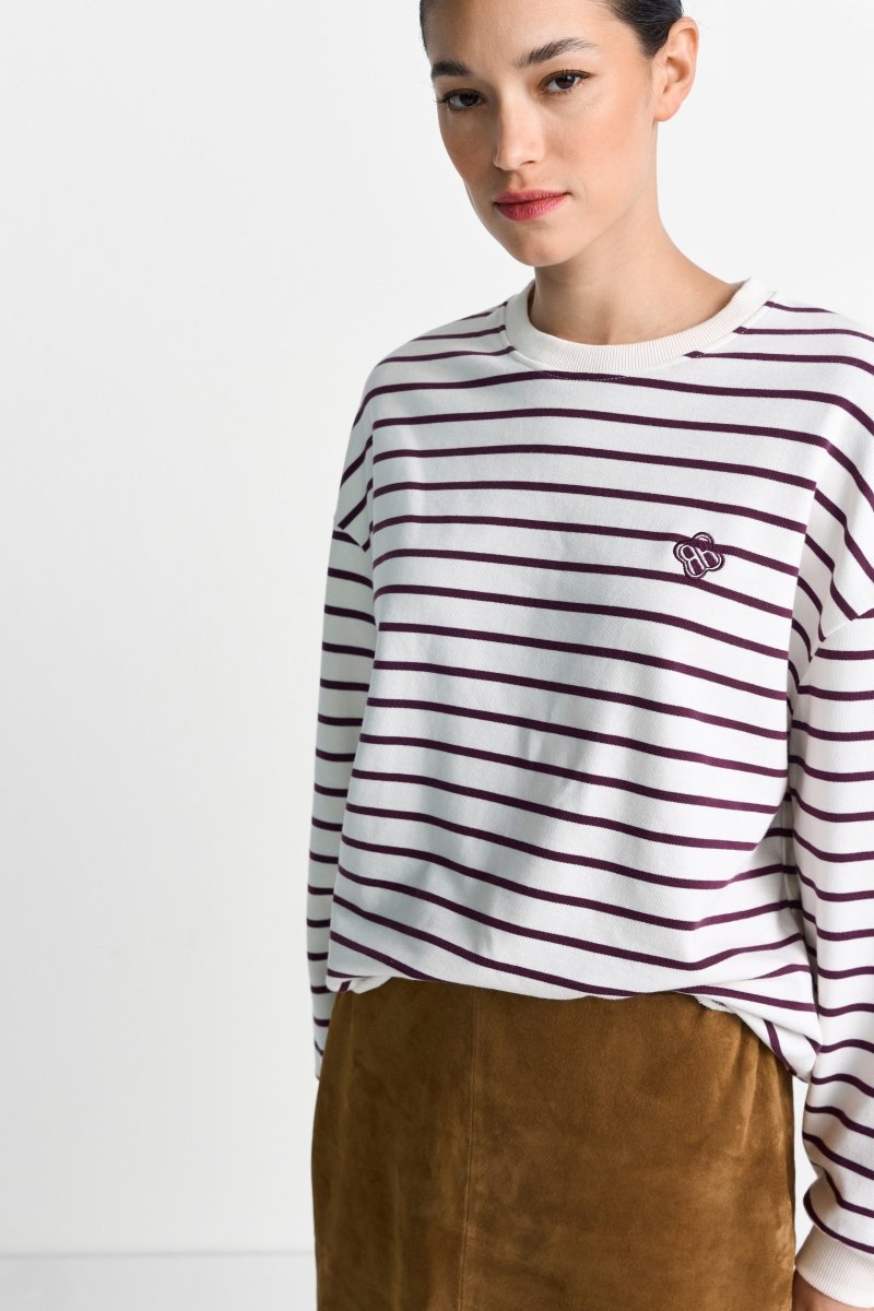 Gestreiftes Oversize-Sweatshirt-Rich & Royal