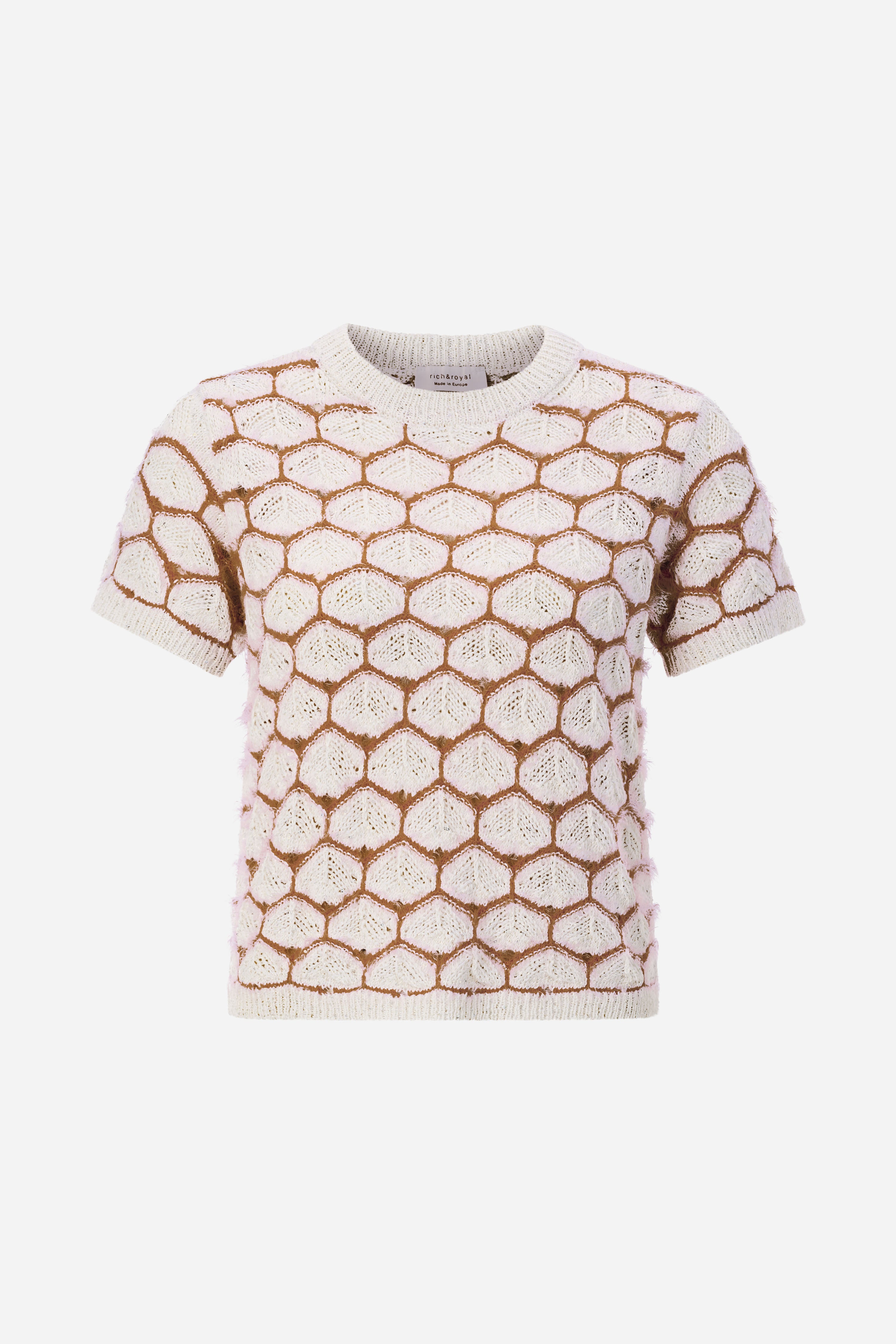 Kurzärmeliges Strickshirt-Rich & Royal