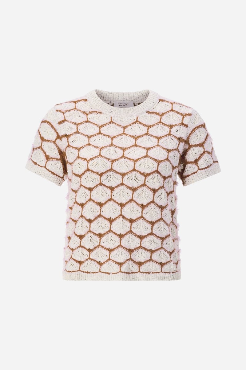 Kurzärmeliges Strickshirt-Rich & Royal