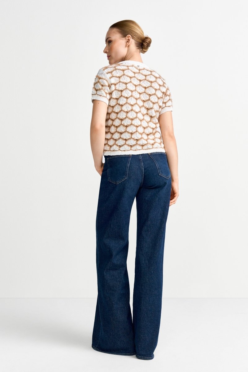 Kurzärmeliges Strickshirt-Rich & Royal