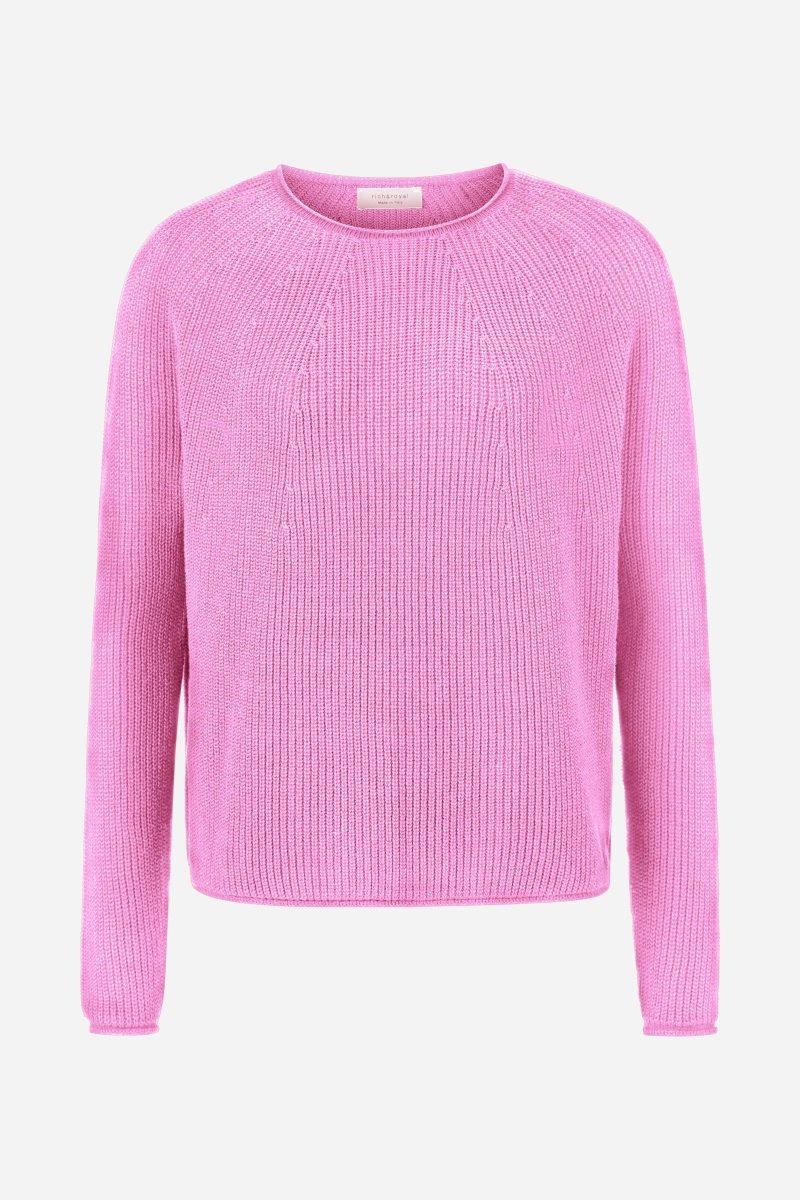 Rippstrickpullover mit Crewneck-Rich & Royal