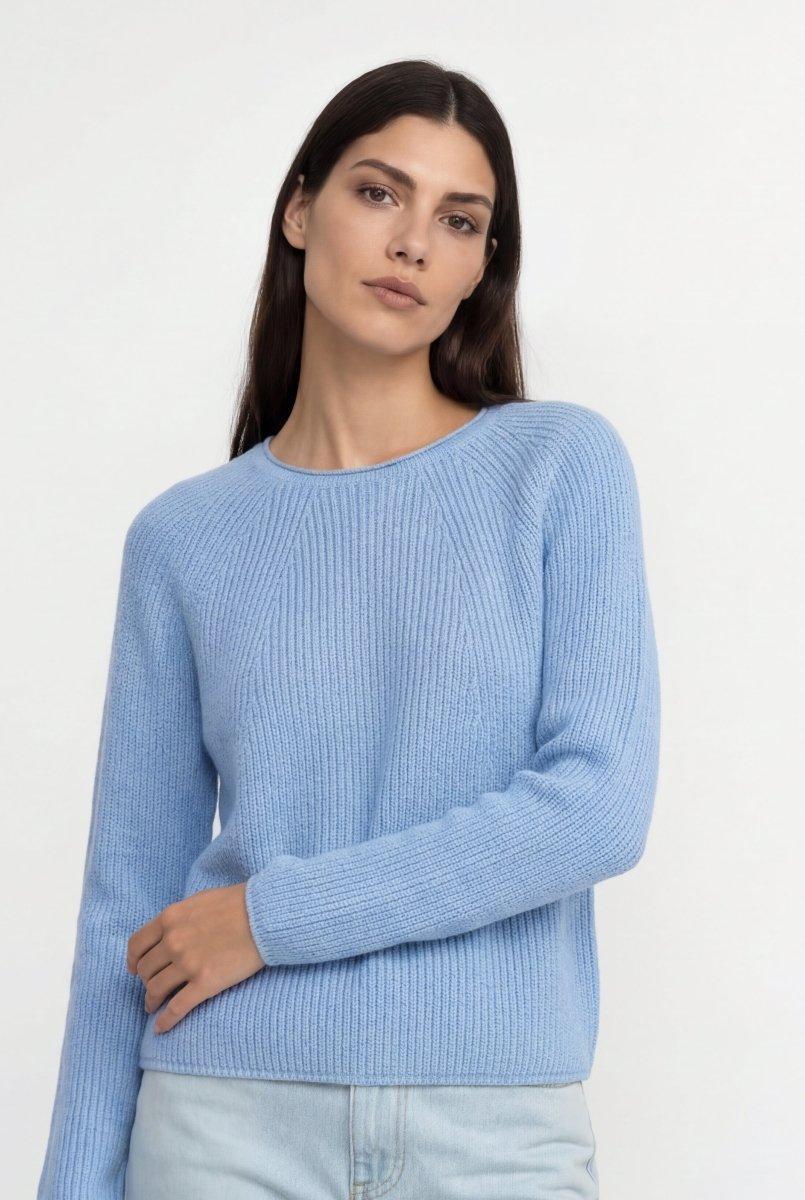 Rippstrickpullover mit Crewneck-Rich & Royal