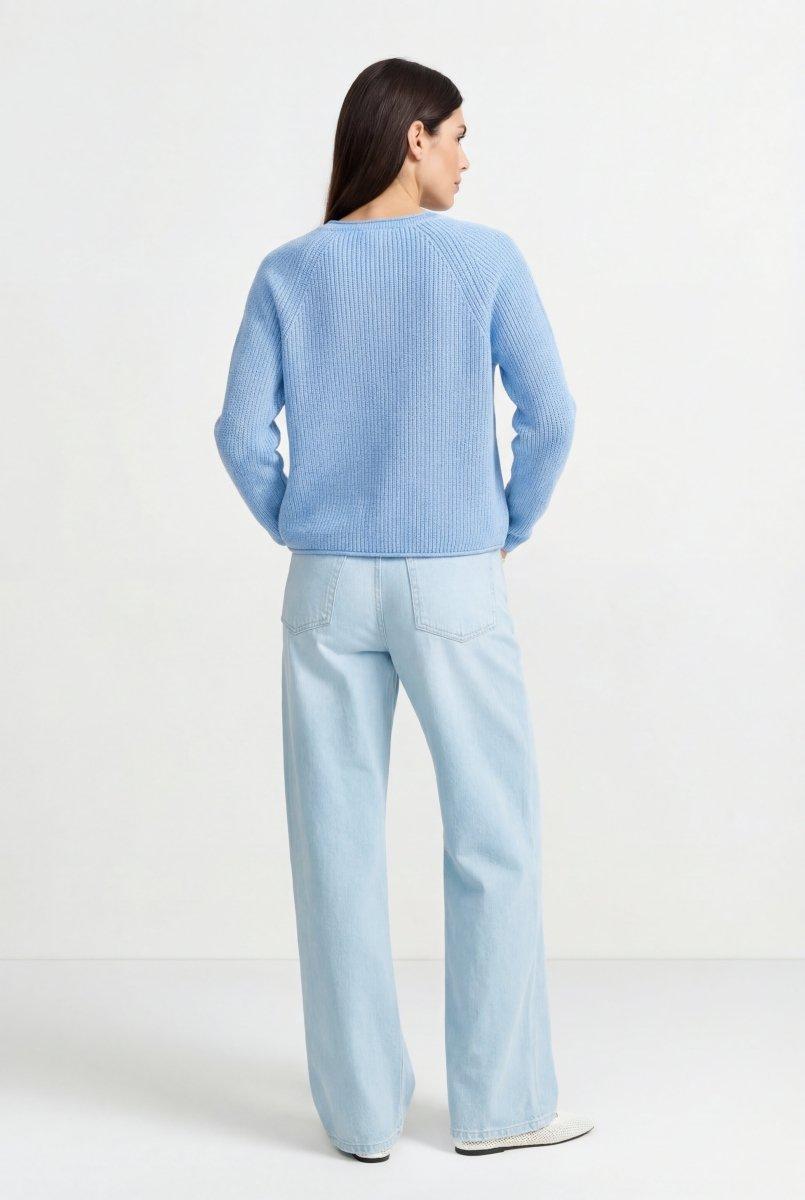 Rippstrickpullover mit Crewneck-Rich & Royal