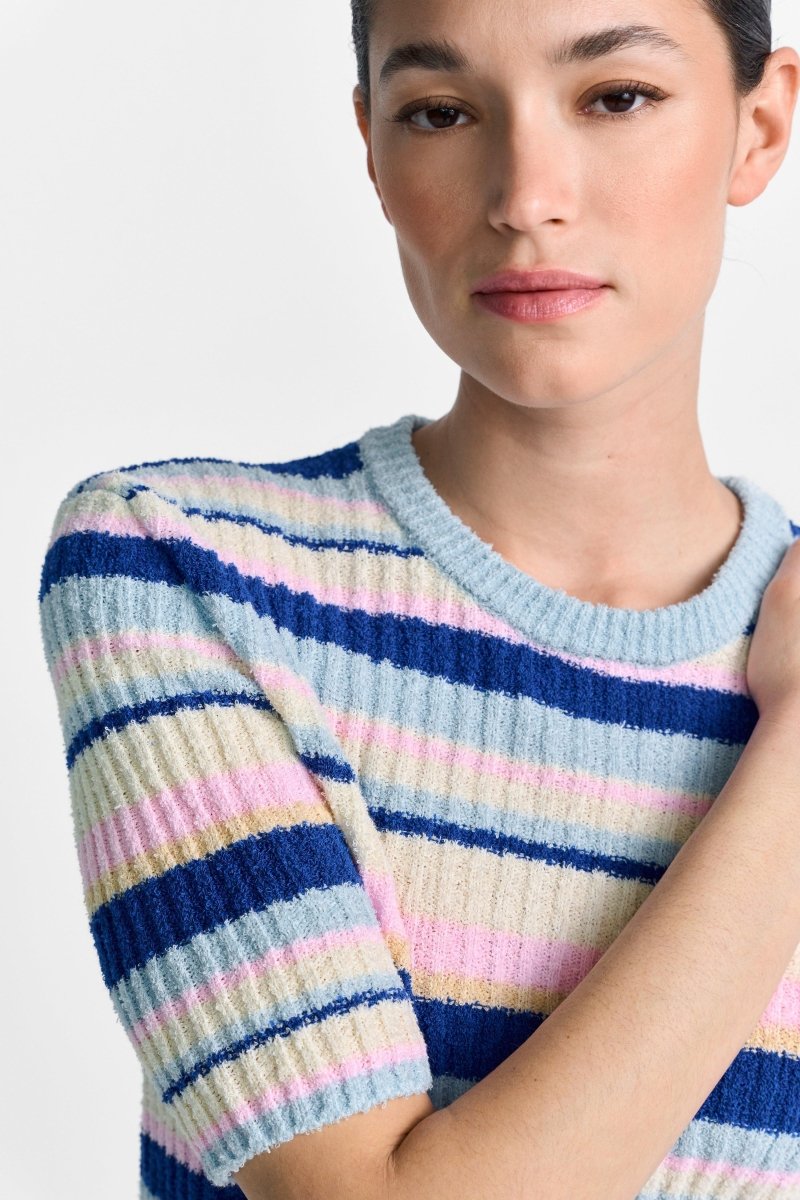 Gestreifter Kurzarmpullover-Rich & Royal