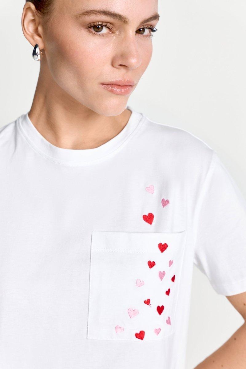 T-Shirt mit Herzprint-Rich & Royal