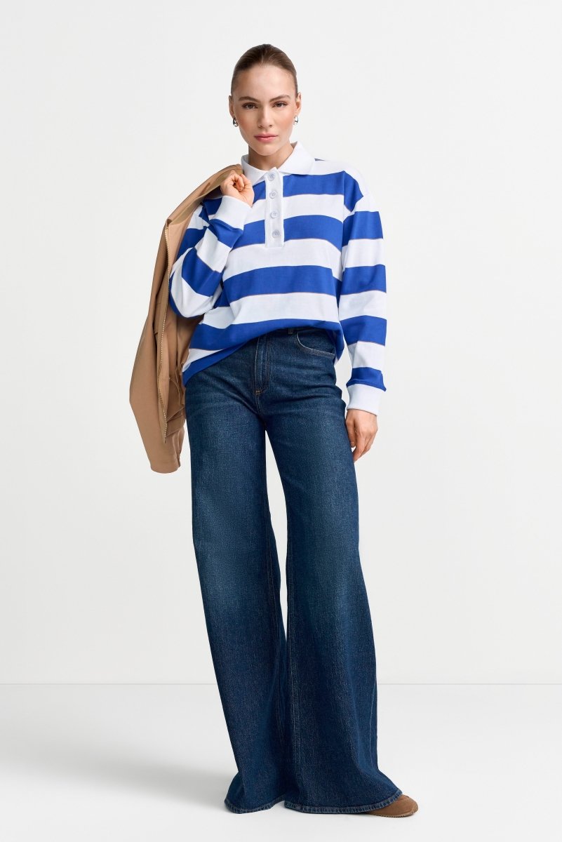 Gestreifter Polo-Sweater-Rich & Royal