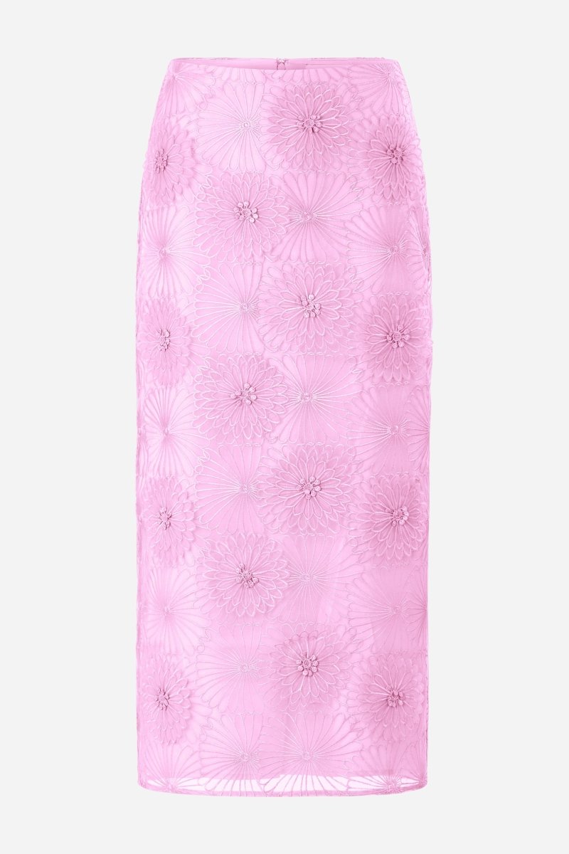 Flower Midi Skirt - Look-Rich & Royal