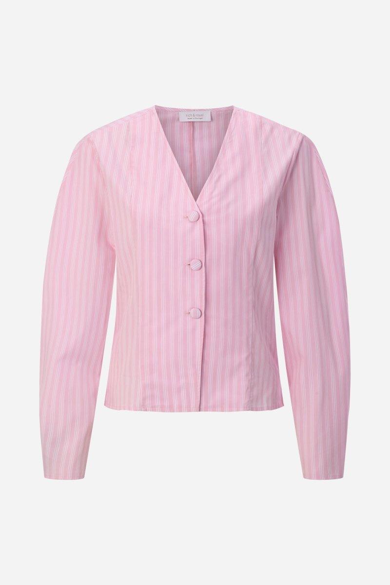 Streifenbluse mit Knöpfen-Rich & Royal