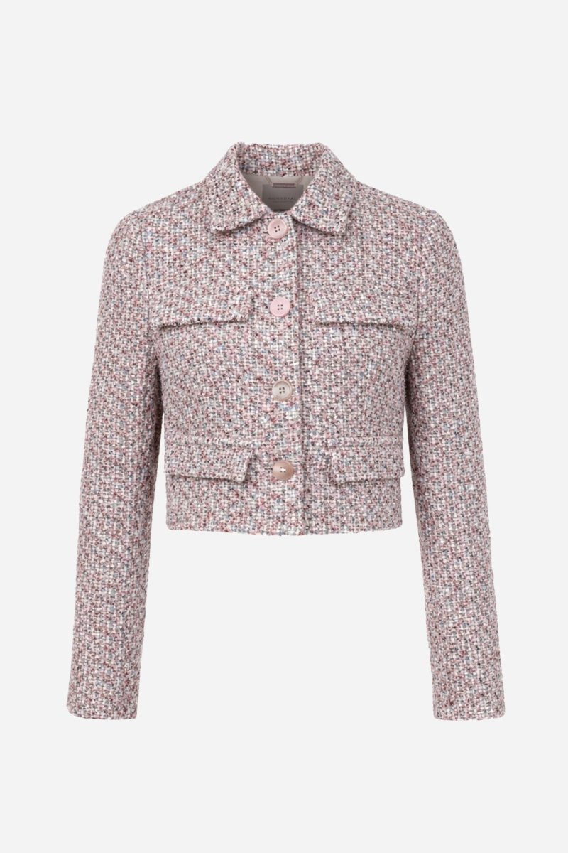 Bouclé-Jacke in cropped Länge-Rich & Royal