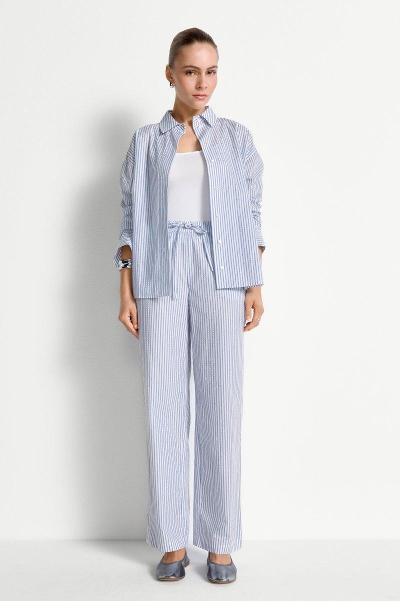 Gestreifte Hose mit Strass-Rich & Royal