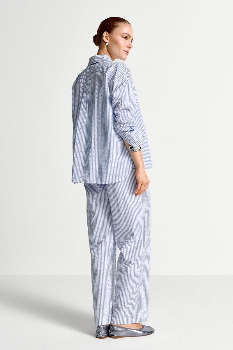 Gestreifte Hose mit Strass-Rich & Royal