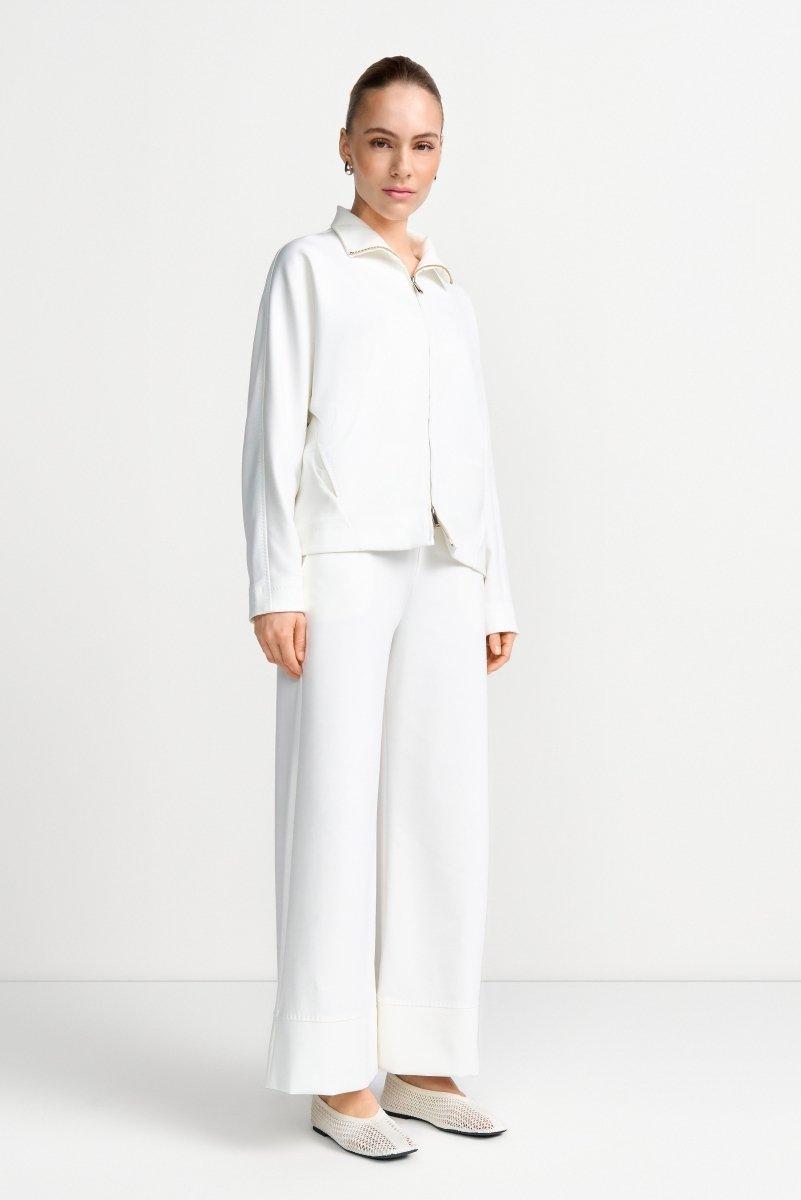 Weite Stoffhose in Weiß-Rich & Royal