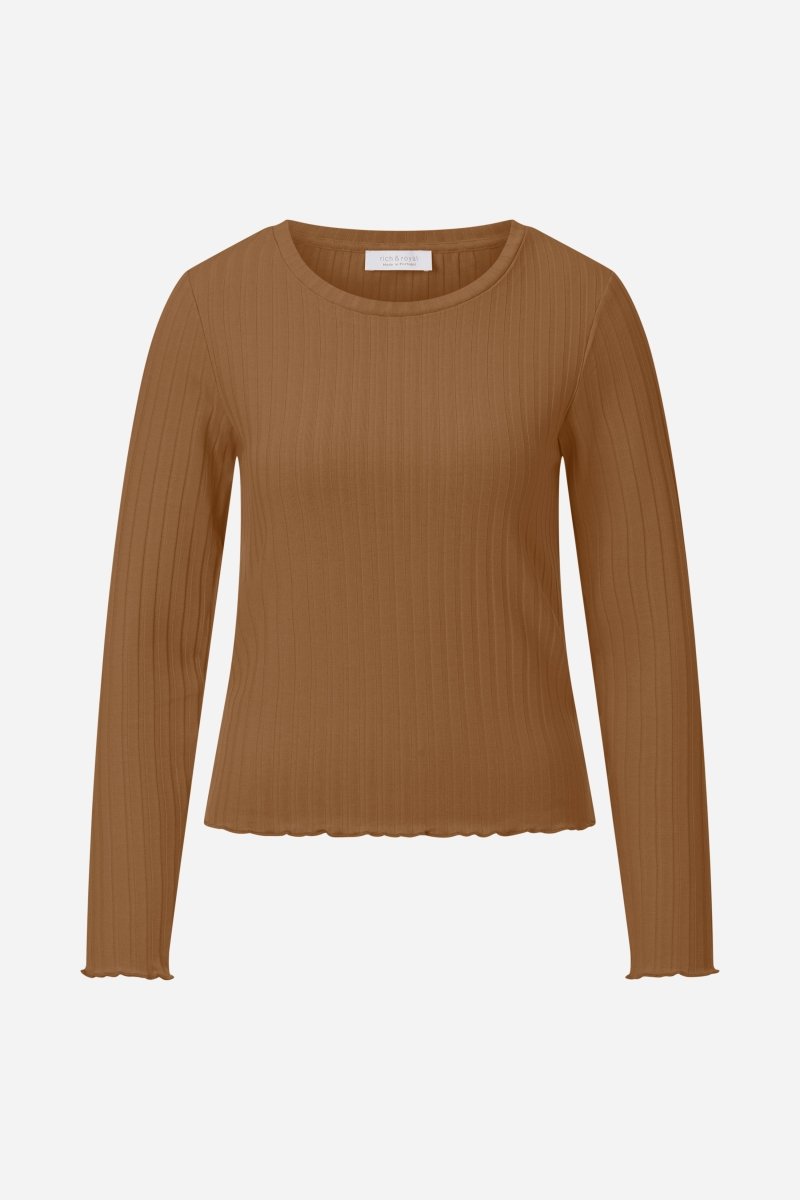 Longsleeve mit Rippstruktur-Rich & Royal