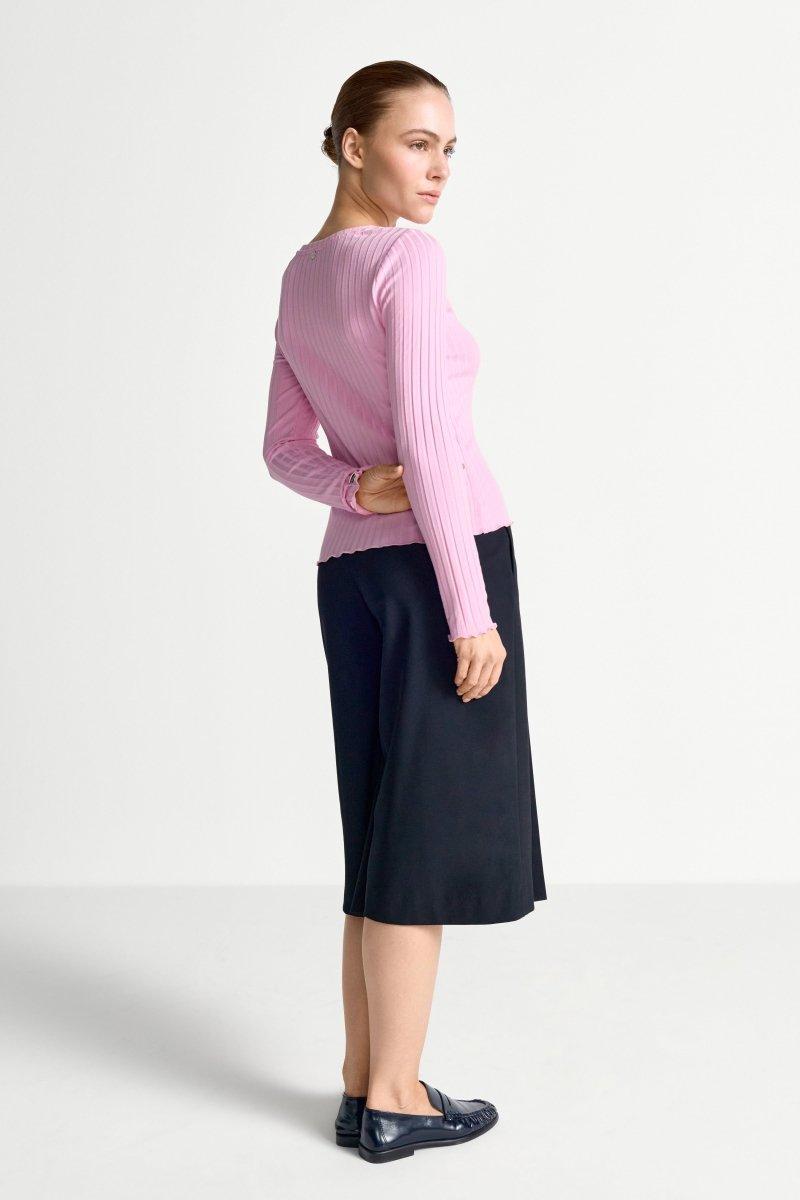 Longsleeve mit Rippstruktur-Rich & Royal