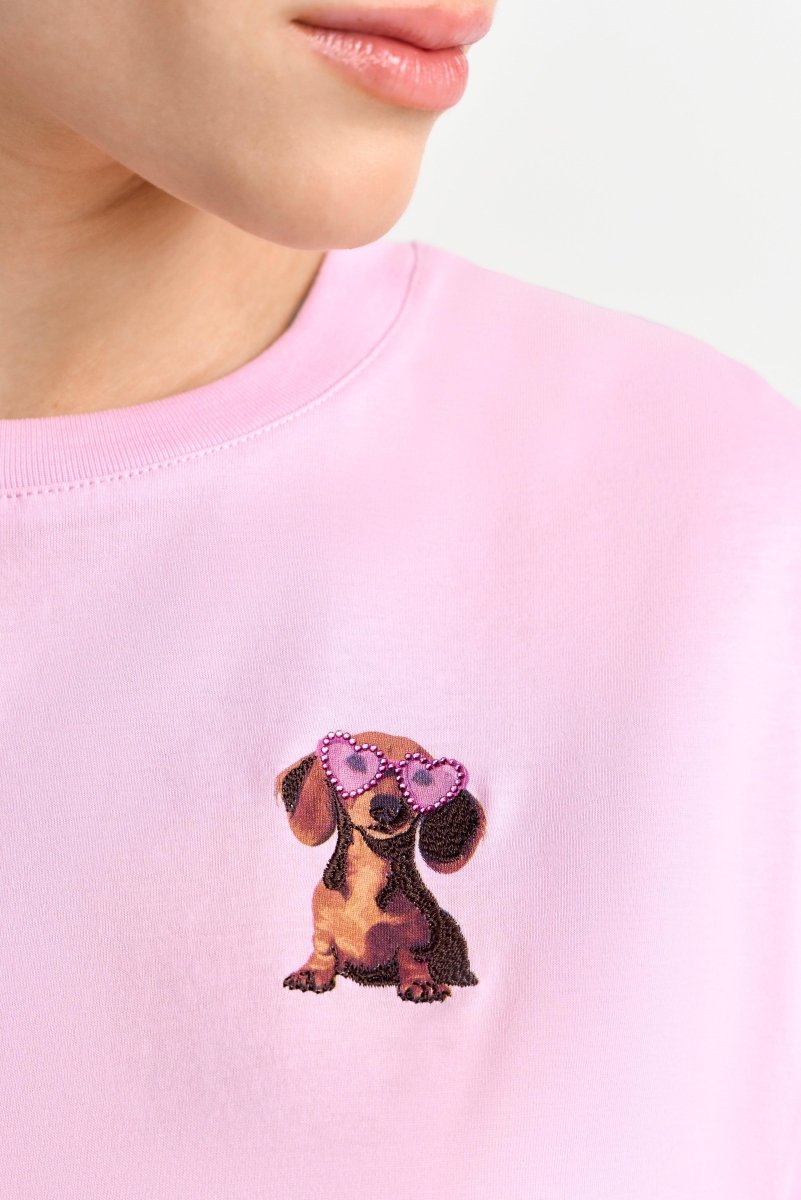 T-Shirt mit Applikationen-Rich & Royal