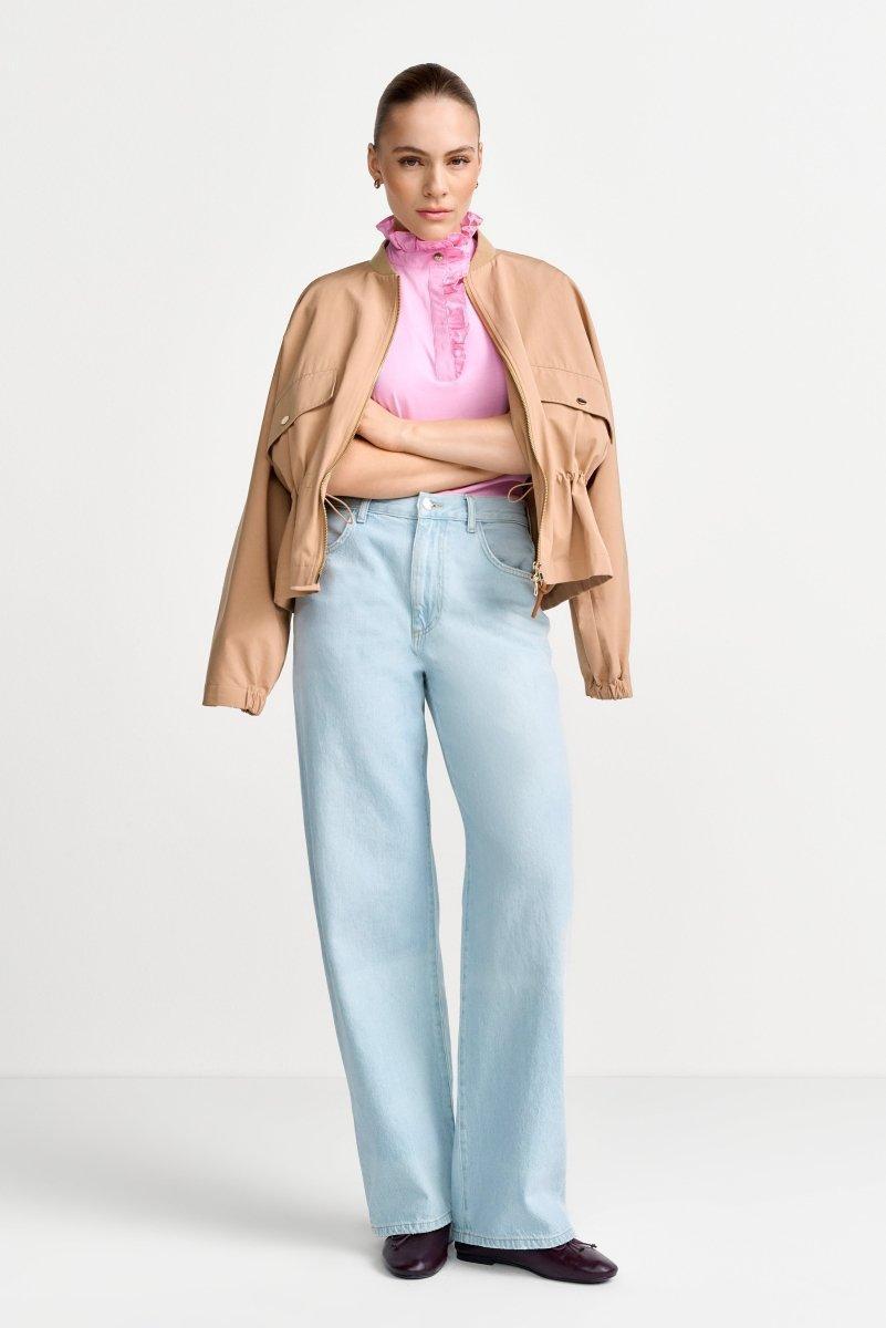 T-Shirt mit Rüschenkragen-Rich & Royal