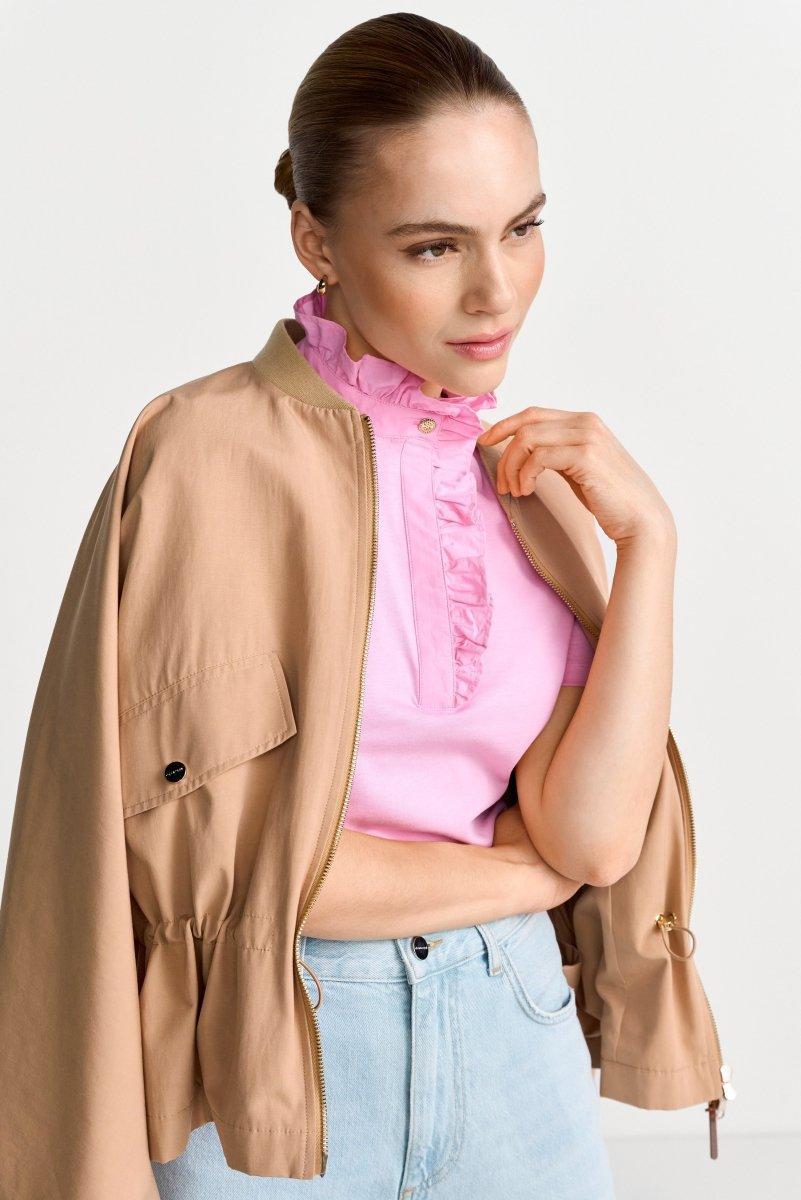 T-Shirt mit Rüschenkragen-Rich & Royal