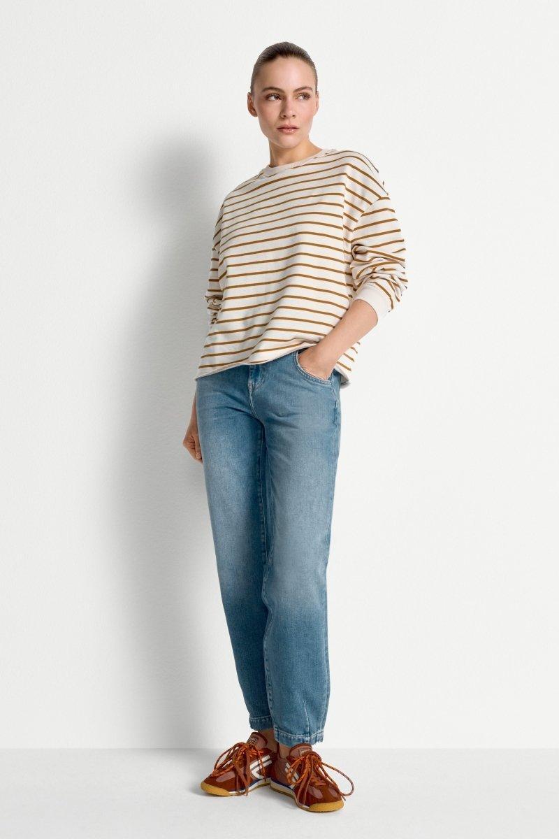 Gestreiftes Oversize-Sweatshirt-Rich & Royal