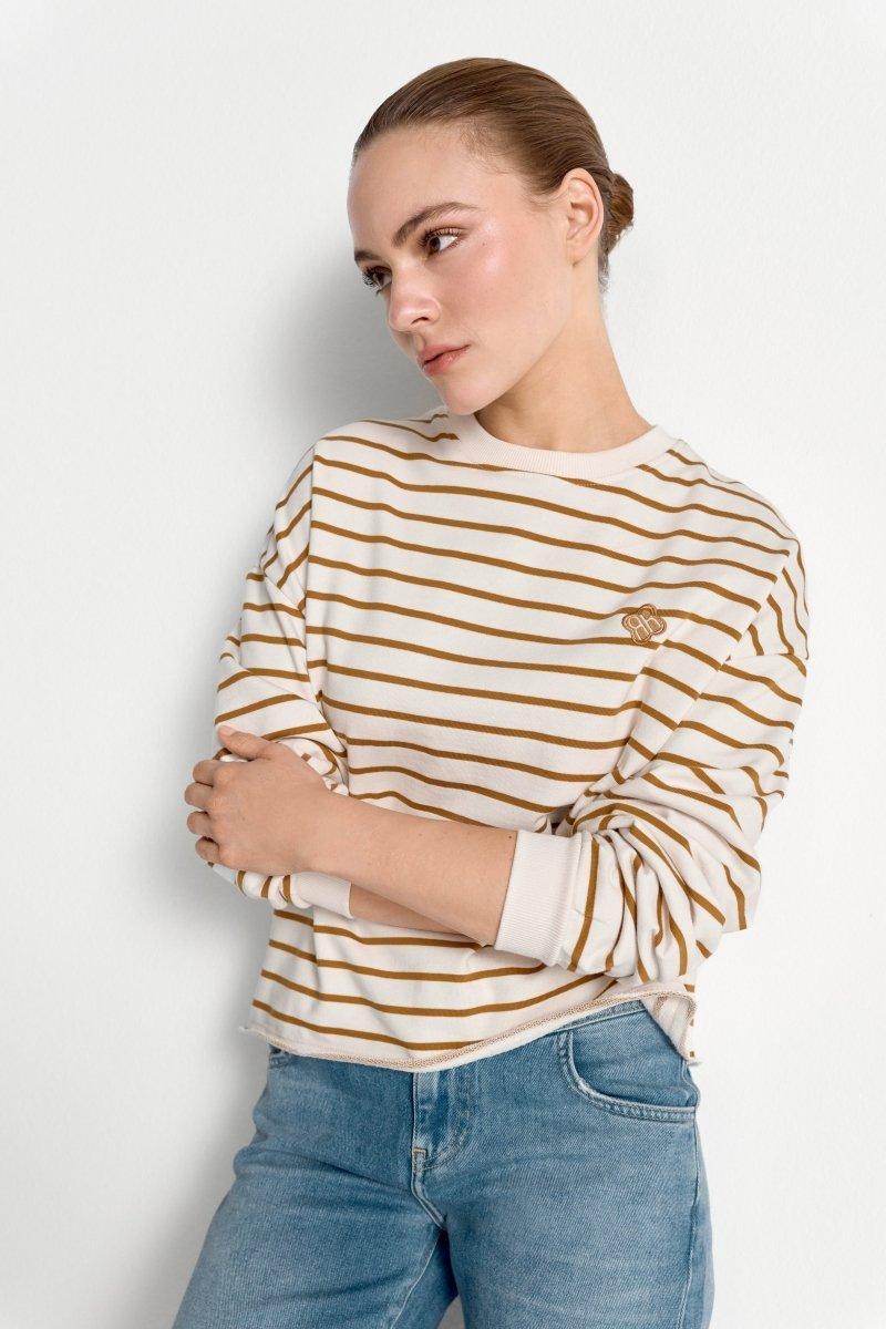 Gestreiftes Oversize-Sweatshirt-Rich & Royal