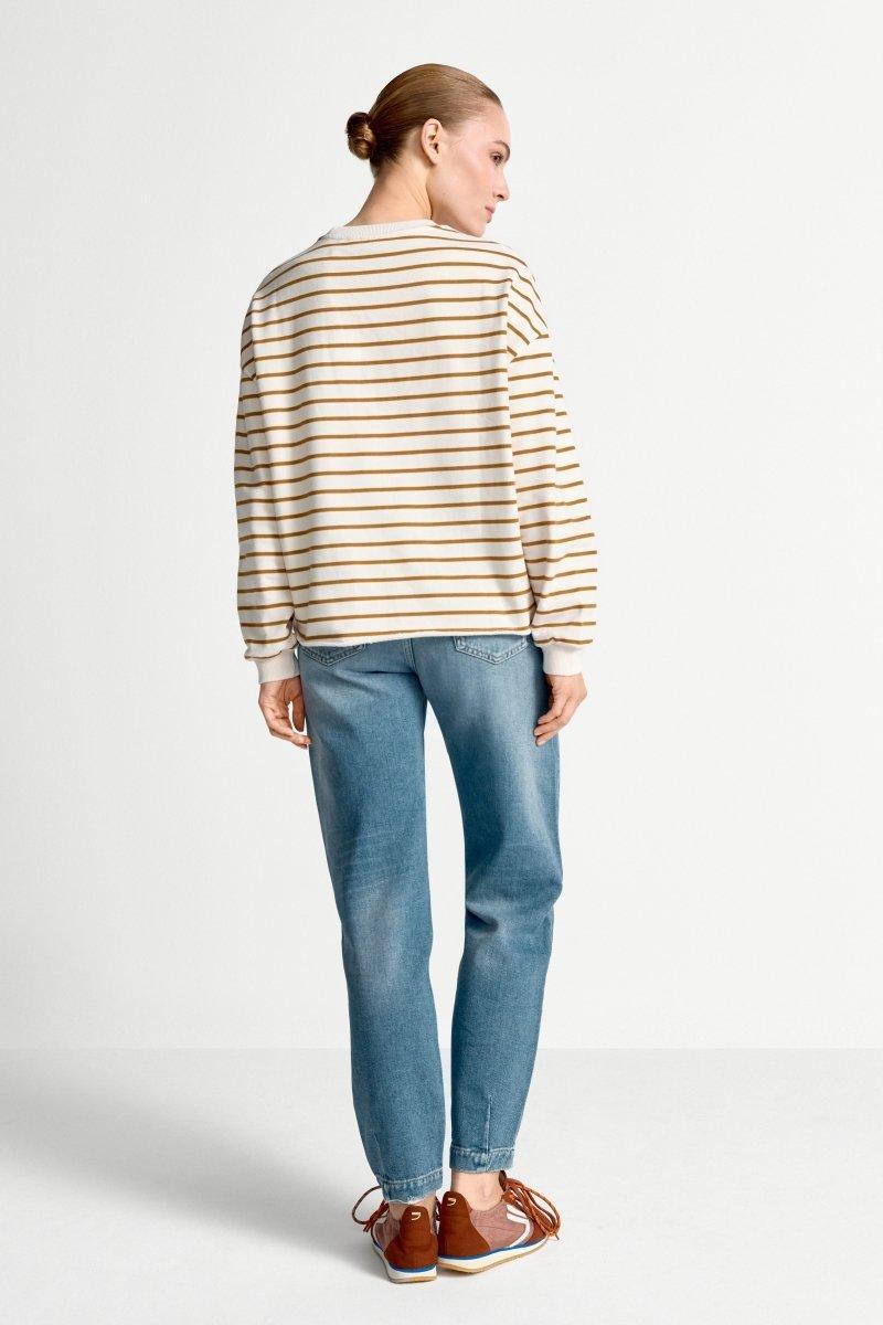 Gestreiftes Oversize-Sweatshirt-Rich & Royal