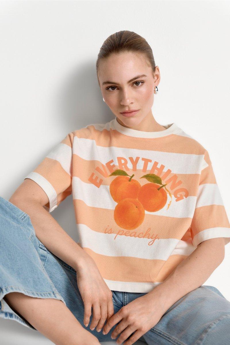 Gestreiftes Cropped-T-Shirt-Rich & Royal