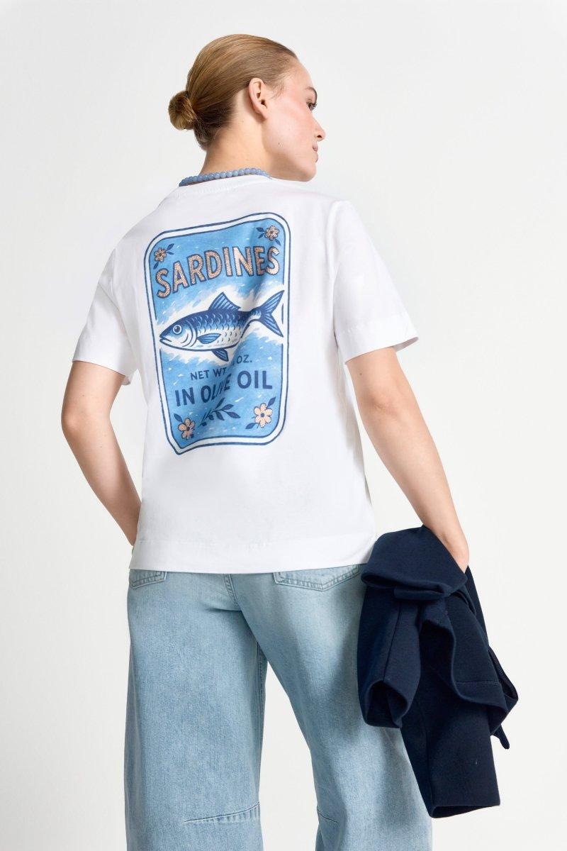 Langes T-Shirt mit Brustprint-Rich & Royal