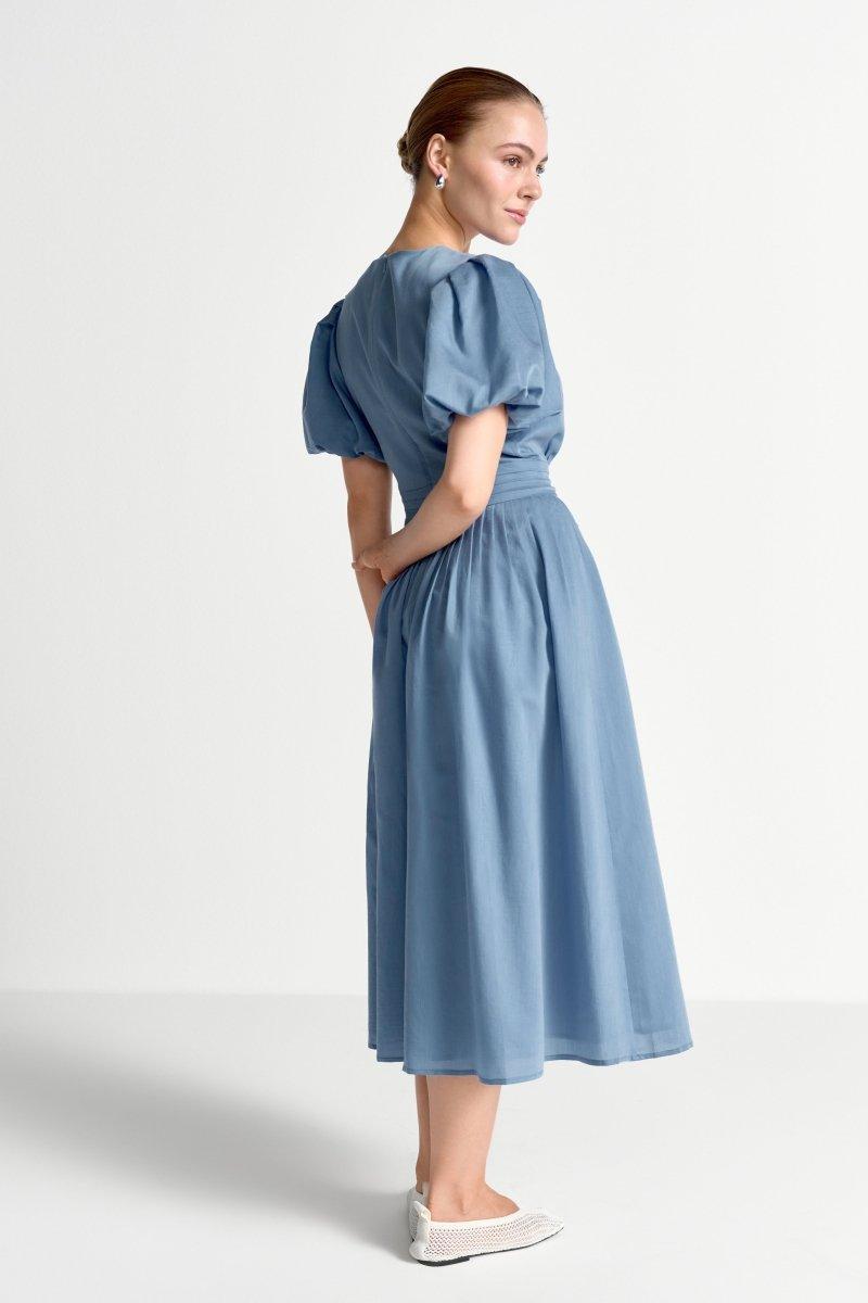 Midikleid mit Ballonärmeln-Rich & Royal