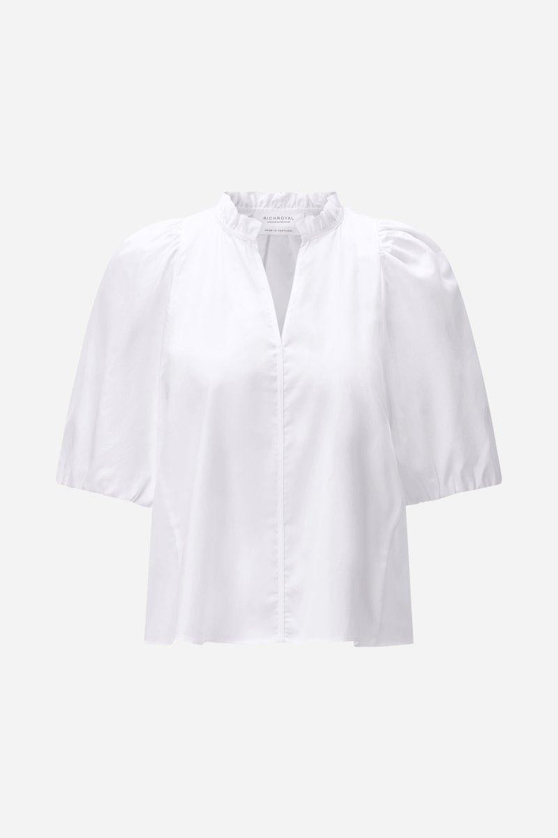 Bluse mit Rüschenkragen-Rich & Royal