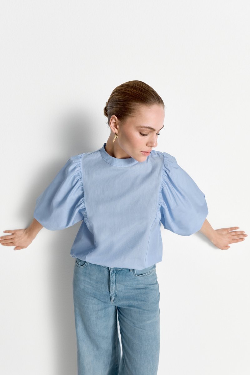 Bluse mit Schleifenkragen-Rich & Royal