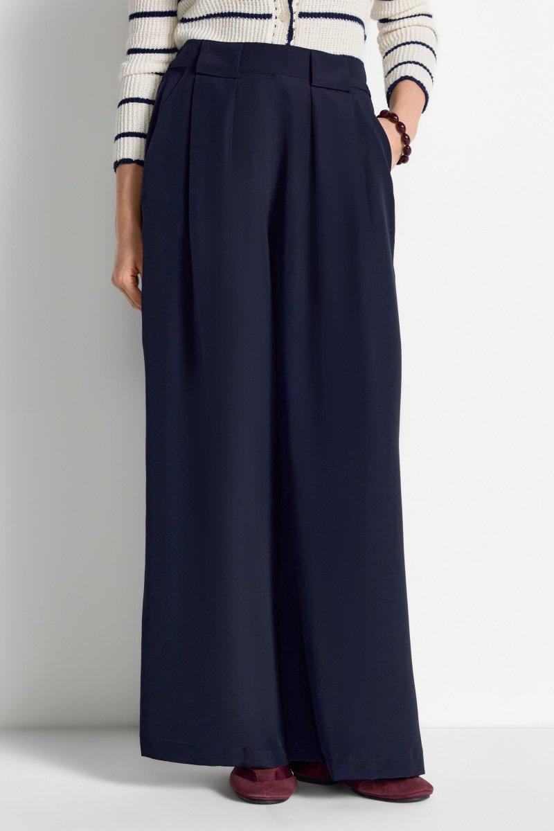 Marine Wide-Leg-Hose-Rich & Royal