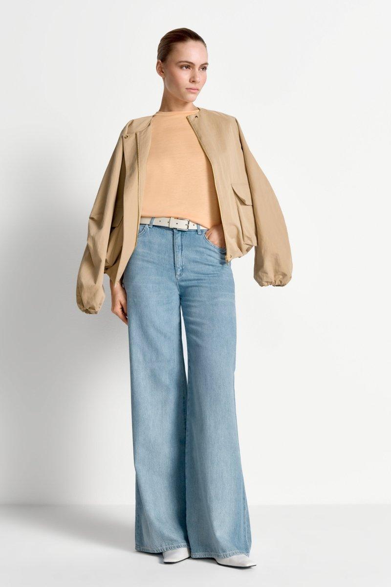 T-Shirt mit gerippten Ärmelabschlüssen-Rich & Royal