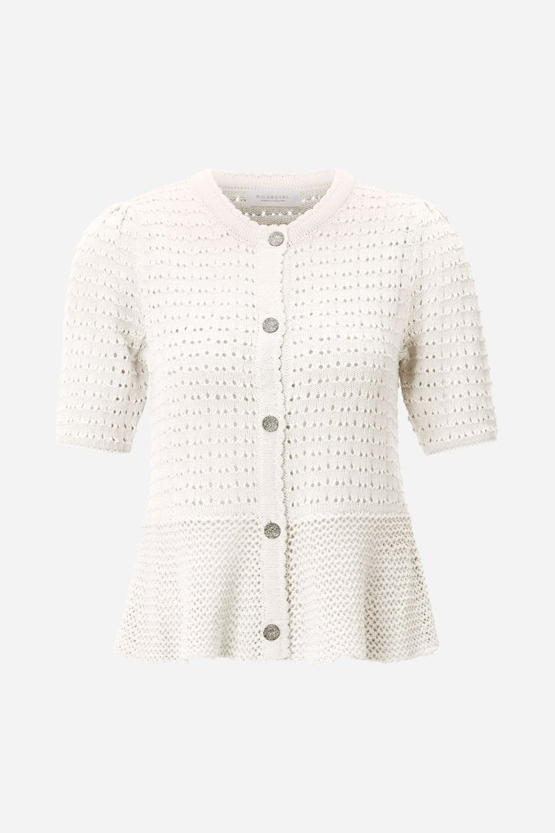 Ajour-Cardigan mit Peplum-Rich & Royal