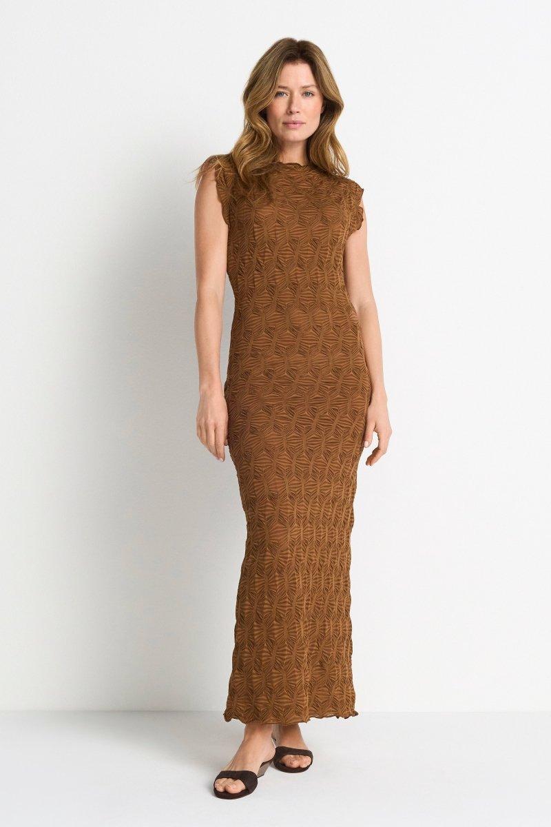brown smocked maxi dress Cupshe So Extra Brown Maxi Dress - Brown