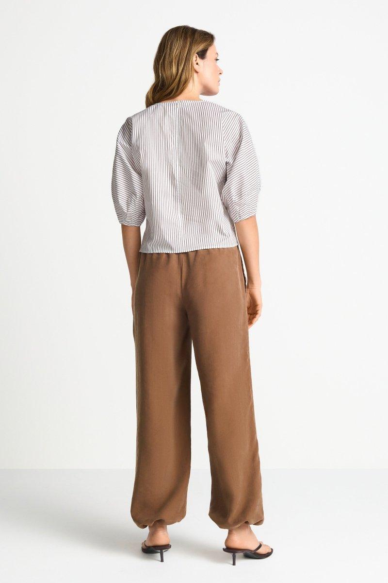 Gestreifte Crop-Bluse-Rich & Royal